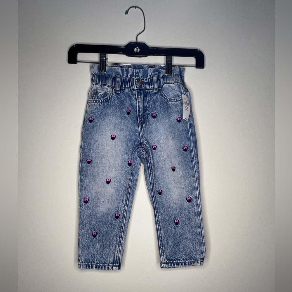 NWT Baby Gap Disney Minnie Mouse Just Like Mom Jeans Size 3 Years Old